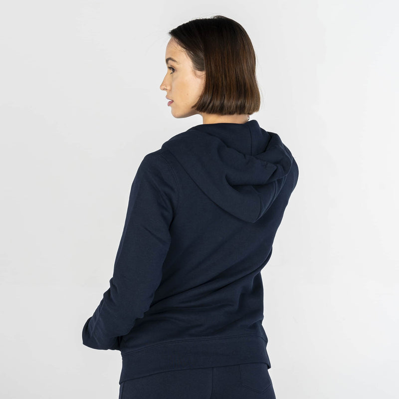 Women Zipped Hoodie Navy